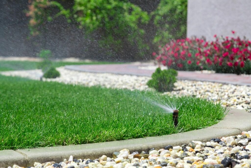 Photo of sprinkler spraying water