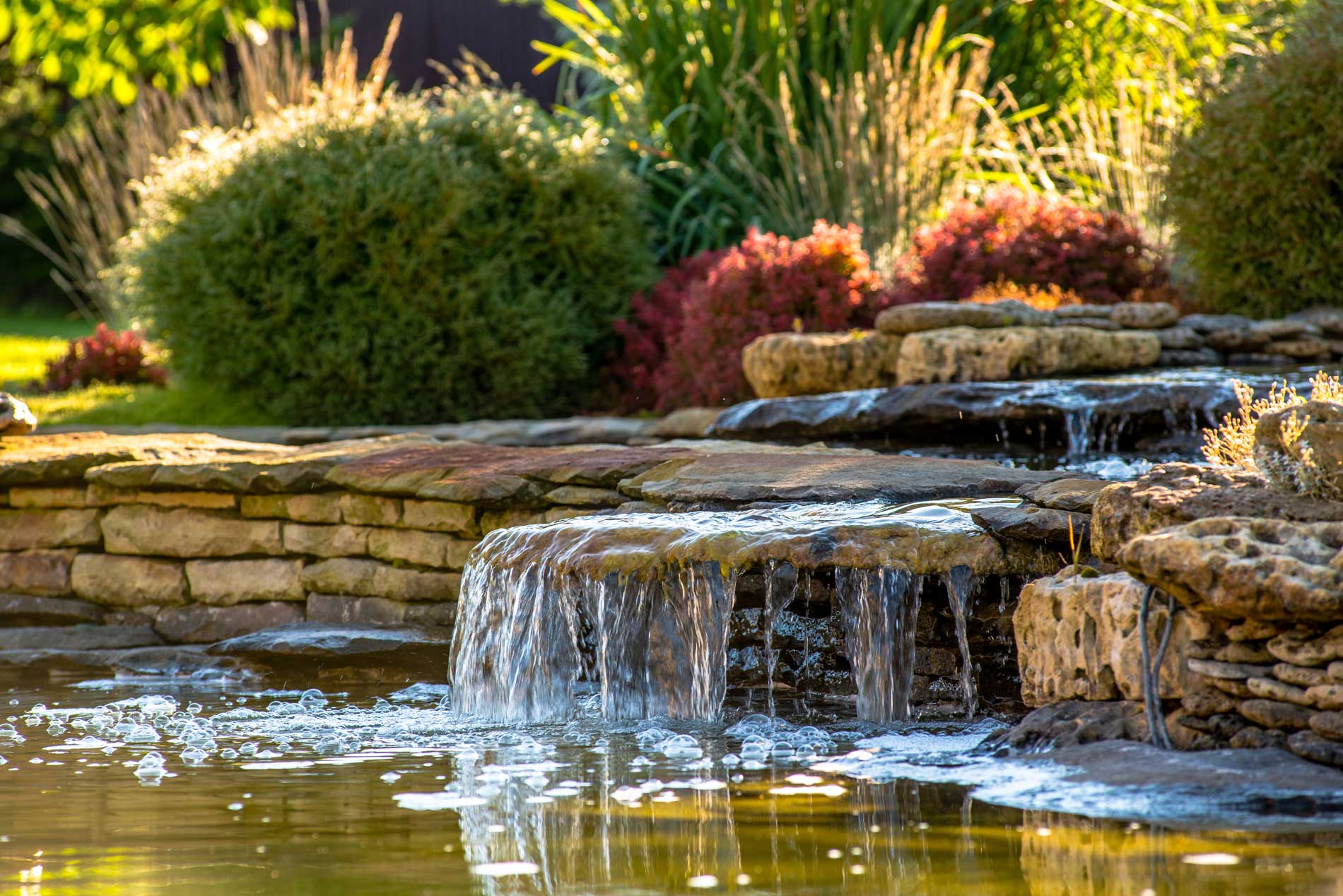 Photo of waterfall in garden