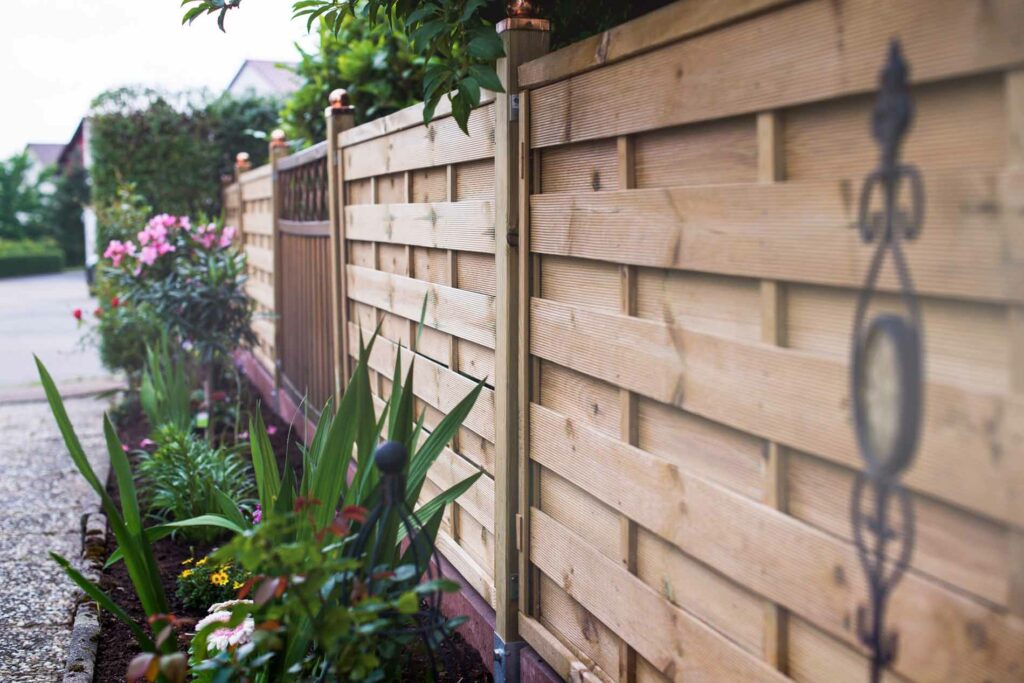 Photo of wooden garden fence
