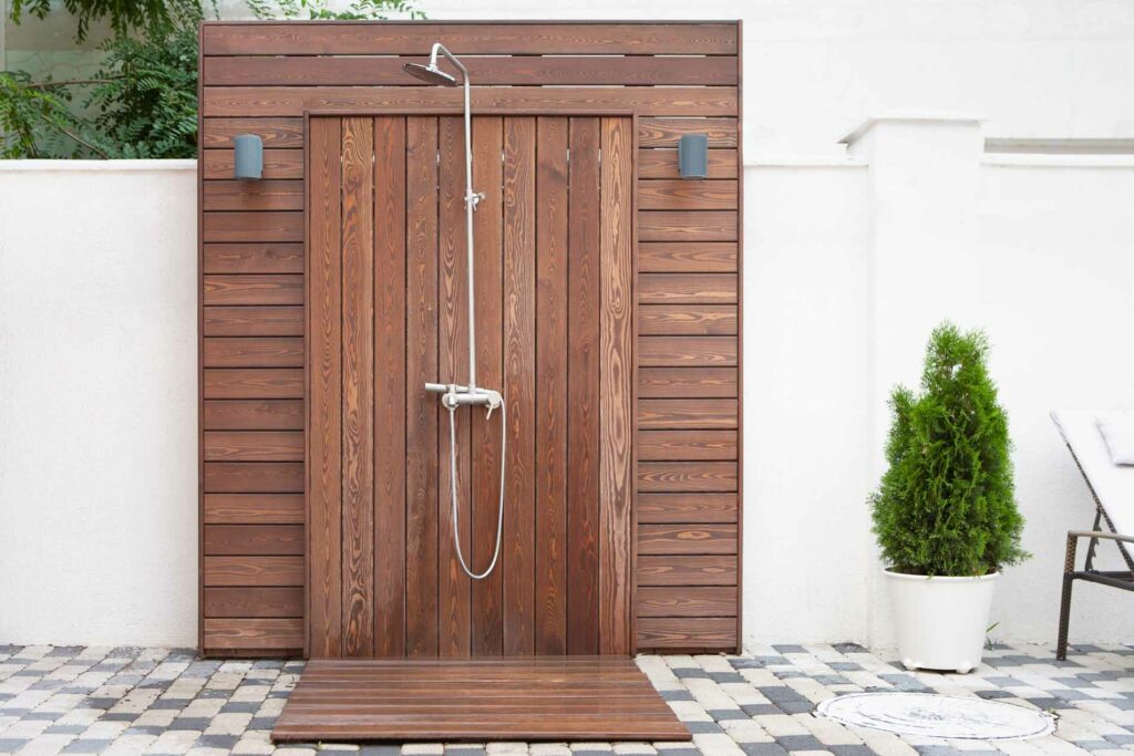 Photo of outdoor shower