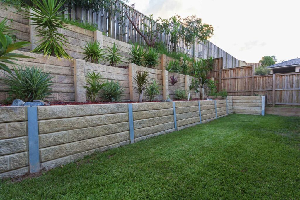 Photo of retaining wall